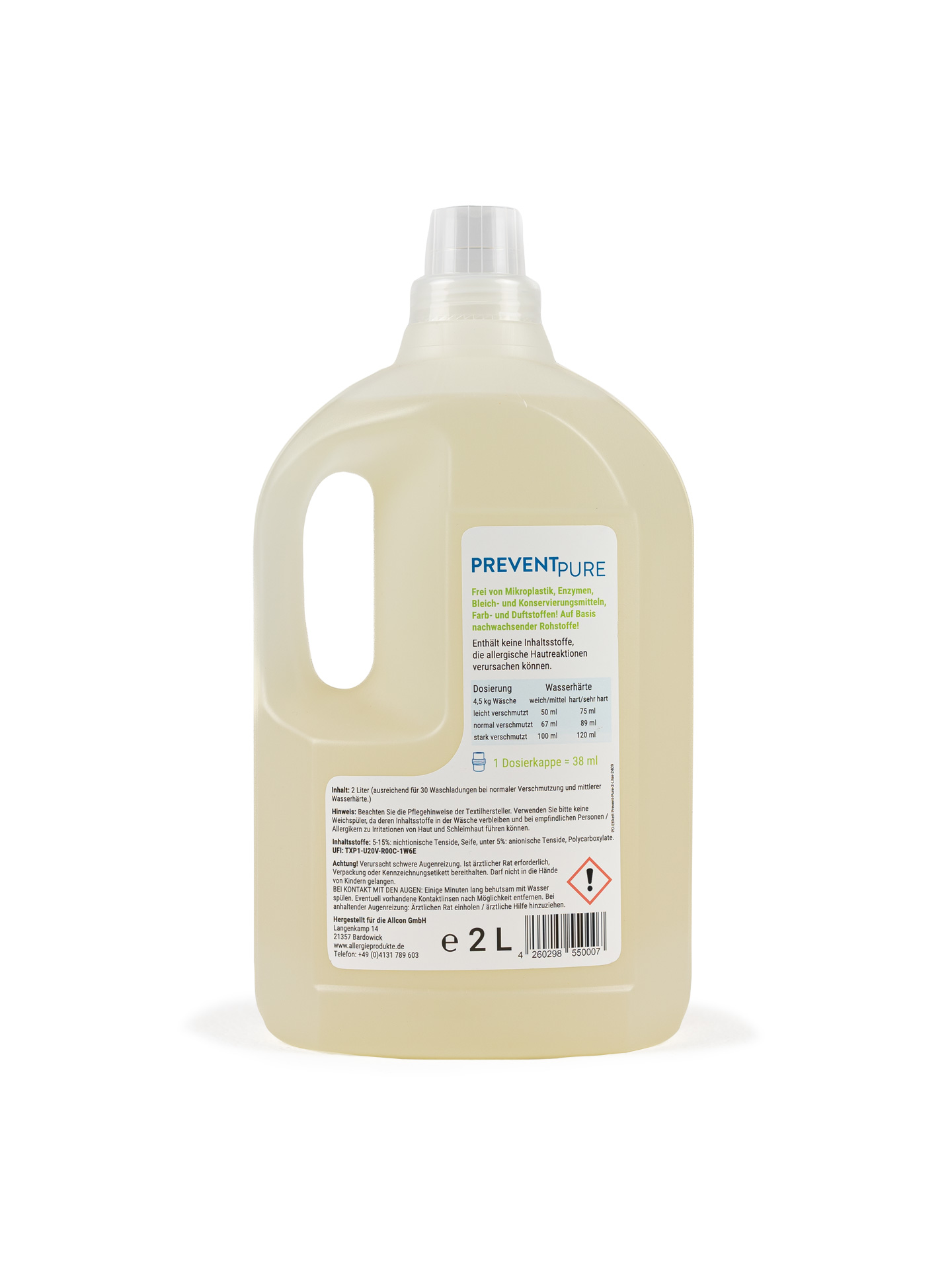 Hypoallergenes Waschmittel "Prevent Pure", 2 Liter